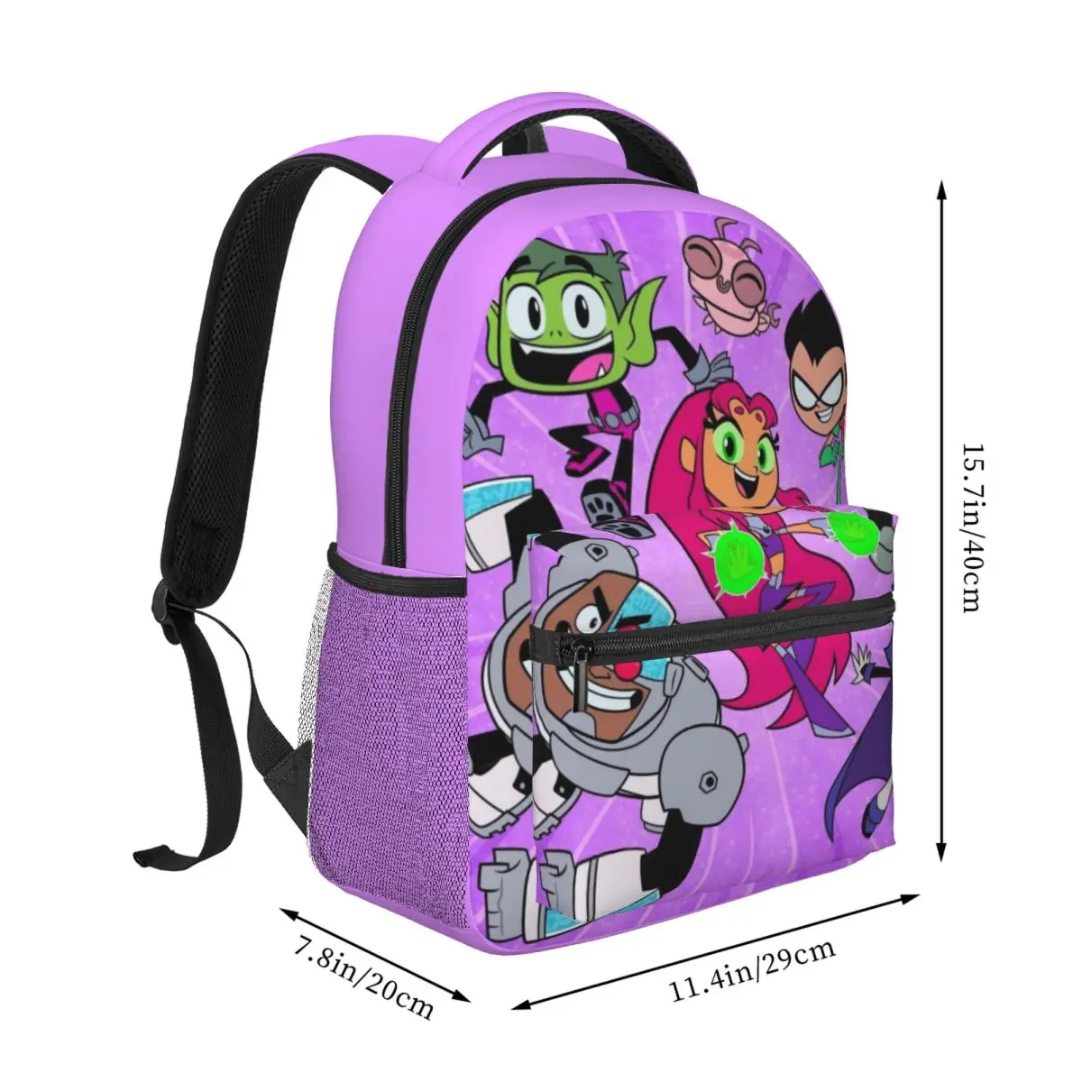 Teen Titans Picture Backpacks Boys Girls Bookbag Children School Bags Cartoon Laptop Rucksack Shoulder Bag Large Capacity