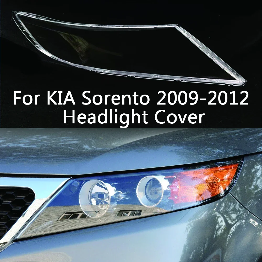 

For Kia Sorento 2009 2010 2011 2012 Front Headlight Lens Cover Headlamp Glass Shell Lampshade Transparent Lamp Shell Light Mask