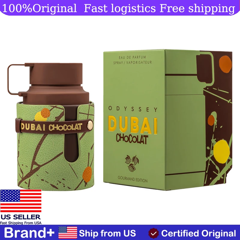

Armaf Odyssey Dubai Chocolat Gourmand Edition Men 3.4 Oz EDP Spray Cologne Persistence Arabian Women Perfume Pheromone Portable