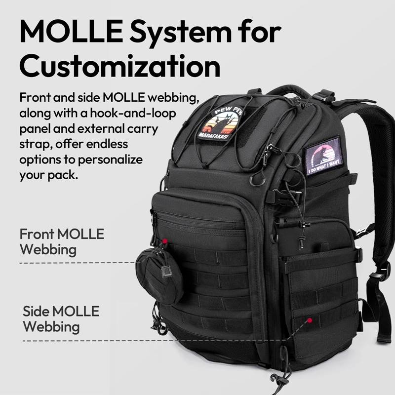 Ulanzi 28L BC007 حقيبة ظهر تكتيكية للتصوير الفوتوغرافي للكاميرا للسفر في الهواء الطلق لكاميرات كانون سوني ونيكون DSLR مع تصميم حزام #6