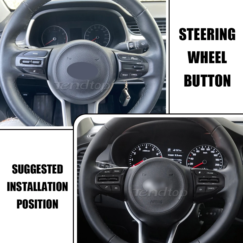 Steering Wheel Button Car Switch Bluetooth Phone Volume Cruise Control For KIA K2 RIO 2017 2018 2019 2020 2021 2022 RIO X LINE