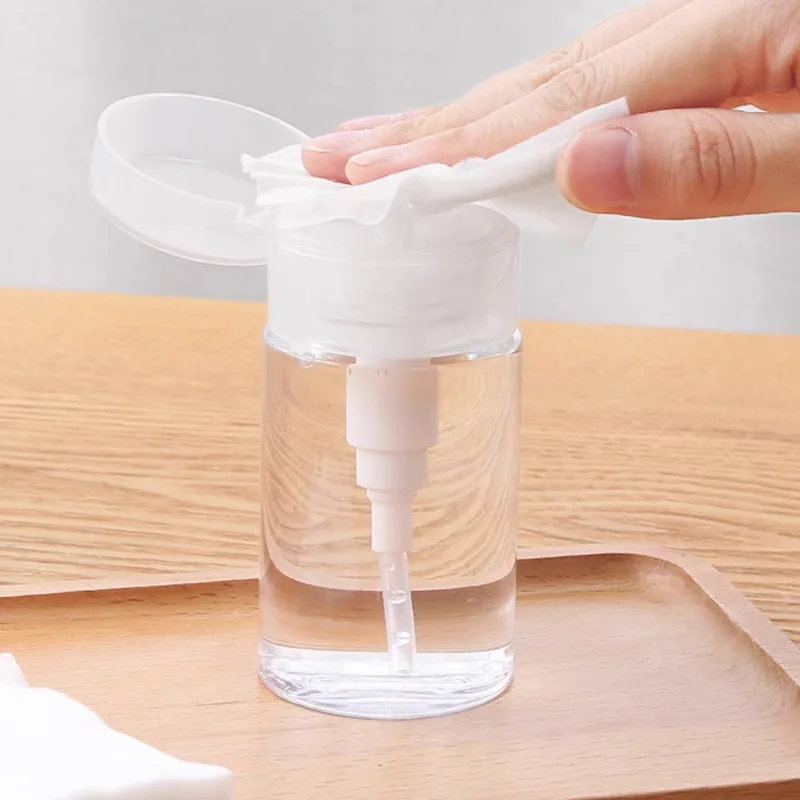 100/150/200ml Nail Refillable Bottles Empty Press Pump Dispenser Nail Art Polish Remover Cleaner Makeup Bottle Manicure Tool