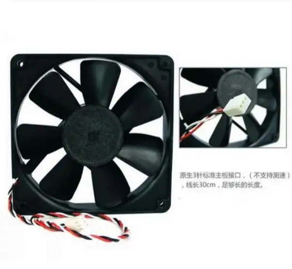 JAMICON JF1225B2UA-R 24V 0.28A 12025 120 * 120 * 25mm 12CM Dual Ball Bearing Fan Drive 3-wire