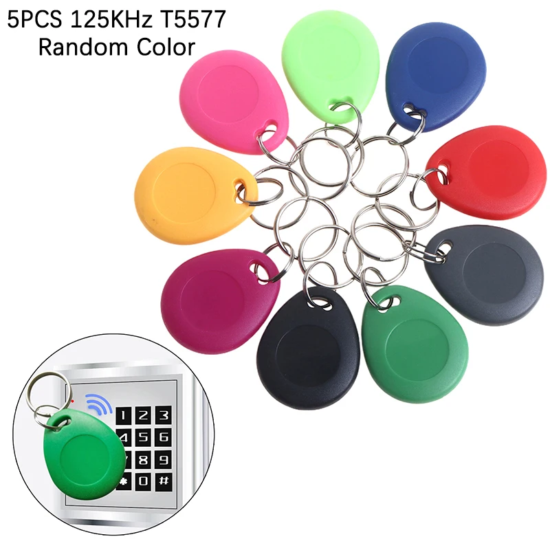 

5PCS T5577 Rewrite Duplicate Tag Can Copy 125kHz Card Proximity Token Keyfobs Rewritable Writable RFID Tag