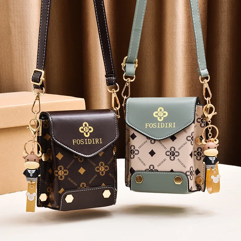 

Crossbody bag, women's new fashion trend, single shoulder retro small square bag, mini phone bag