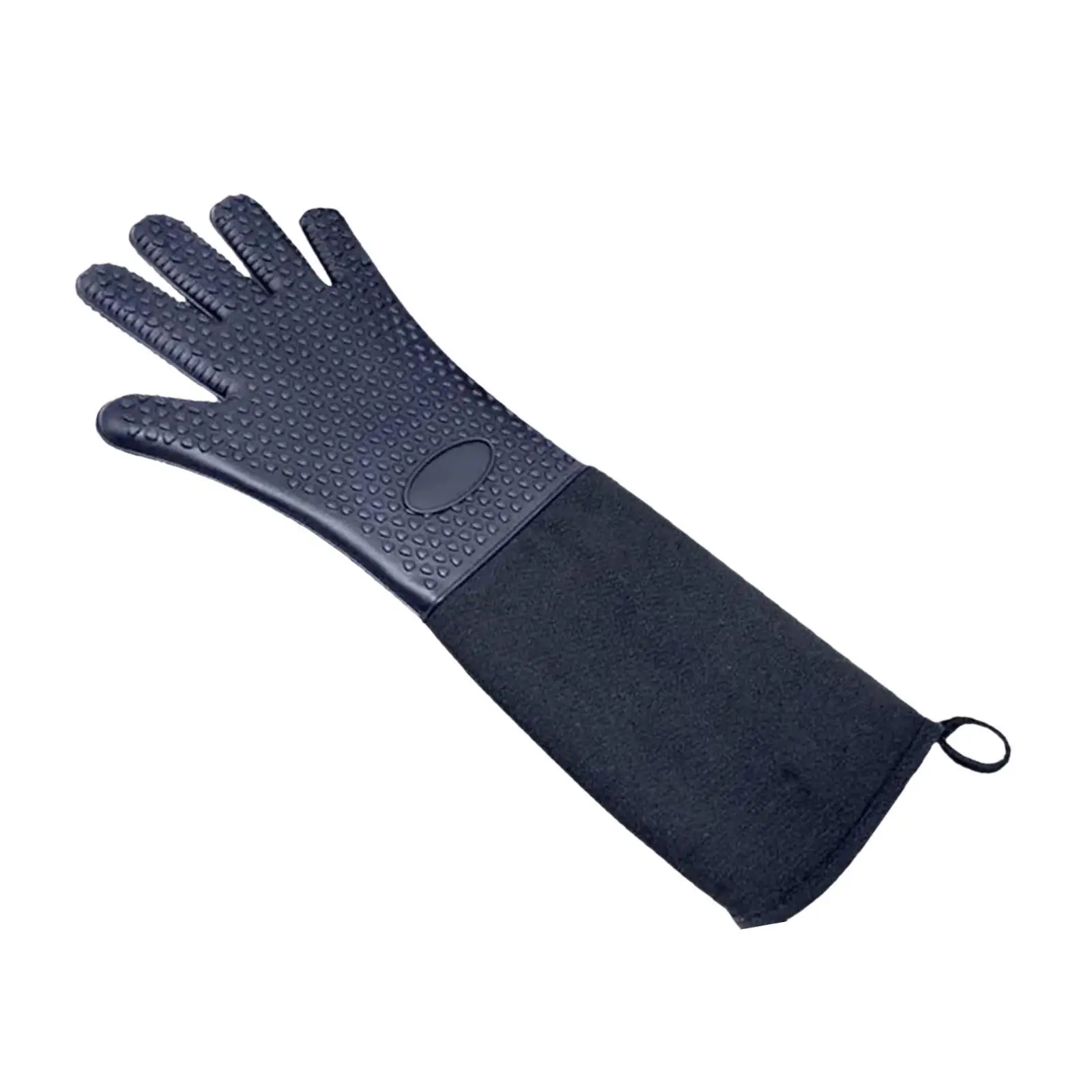Extra Long Oven Mitts Quilted Lining Protection Heat Resistant, Silicone Grip Baking Mitts for Barbecue Commercial, Baking
