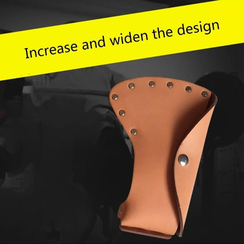 Y1AD Rugged Leather Hatchets Cover Sleeve for Outdoor Exploration and Lumberjacks Use