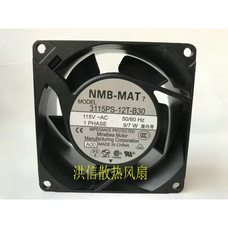 

NMB 3115PS-12T-B30 A00 AC 115V 9/7W 80x80x38mm Server Cooling Fan