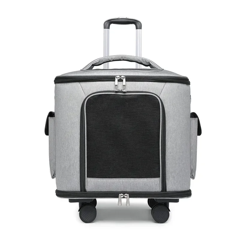 Katze tasche heraus tragbare super-große kapazität haustier gepäck fall katze hund atmungsaktive faltbare stange haustier tasche Heiße verkäufe