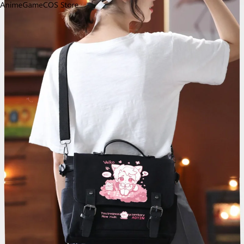 Anime Love and Deepspace Valko Cosplay Handheld Student Casual Chest Crossbody Shoulder Bag Itabag Daily Use Collectible Gift view 5