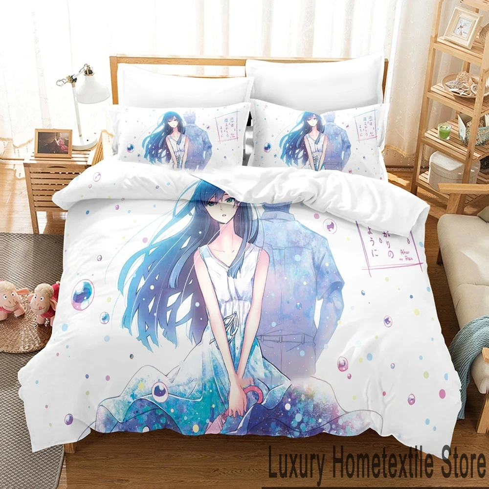 

3D Print Anime After the Rain Bedding Set Boys Girls Twin Queen King Size Duvet Cover Pillowcase Bed boys Adult