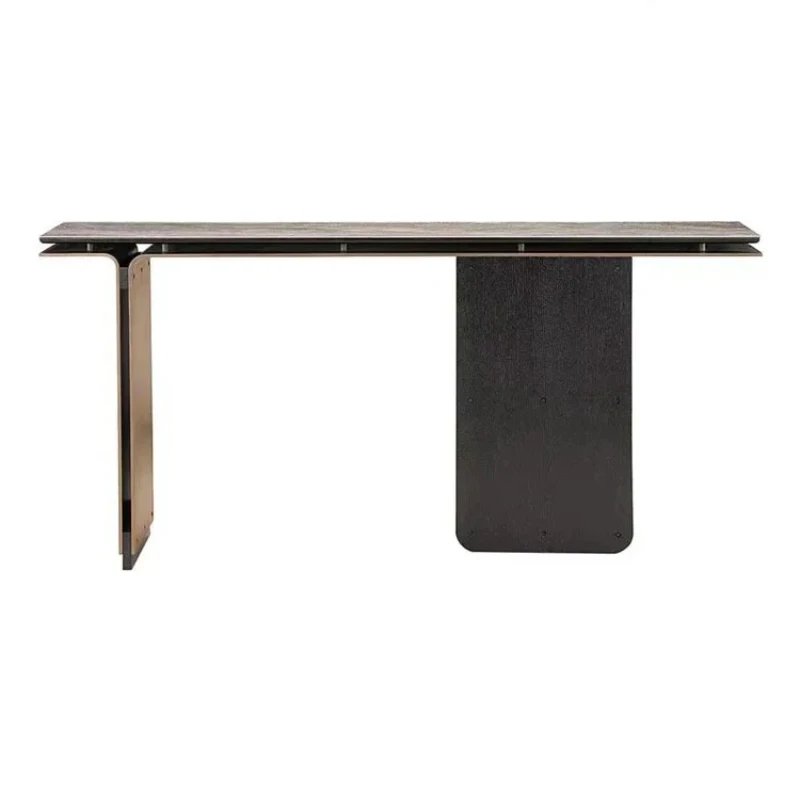 Modern Minimalist Design Entrance Platform Stainless Steel Metal Corridor Entrance Table Bar Case Sofa Entrance Cabinet