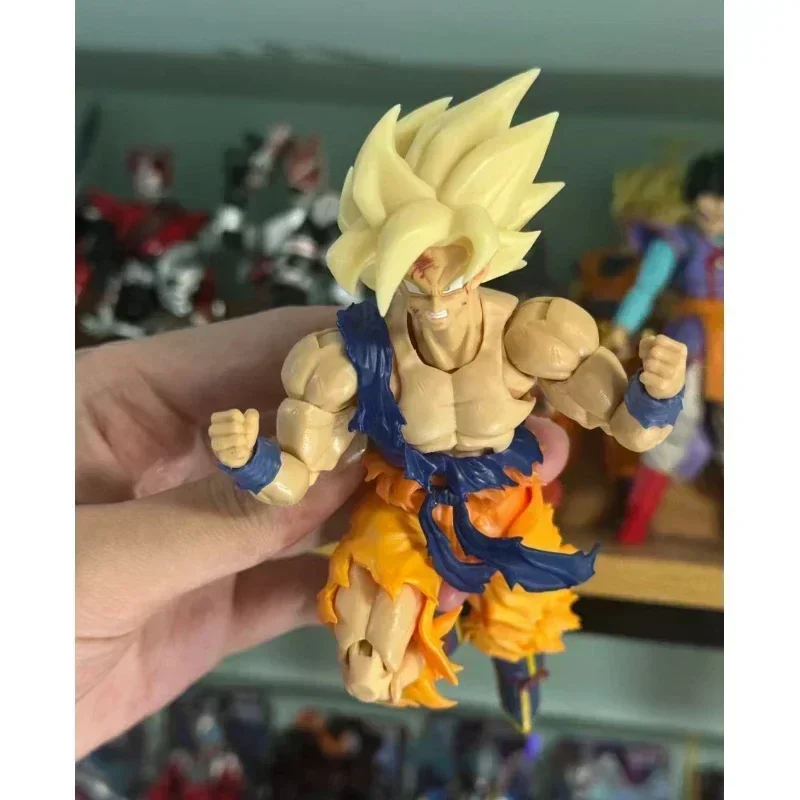 Air Dragon Ball S.H.Figuarts Goku 3.0 Awakening Legendary Super Saiyan Wind Hair Heads Damaged Battle Uniforms Accessories Model