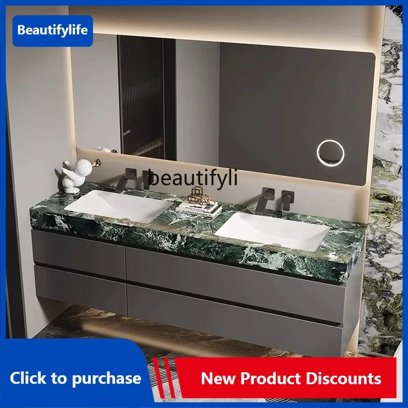 

Green Stone Plate Whole Washbin Bathroom Cabinet Combination Custom Wash Basin Basin Cabinet Bathroom Table
