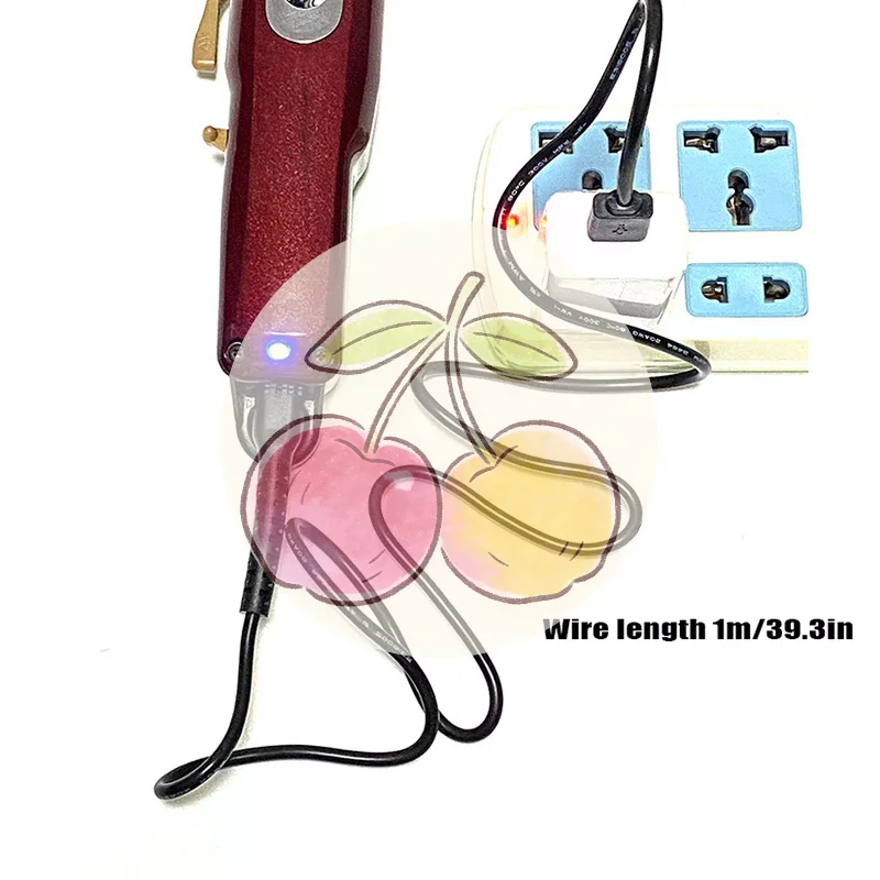 

{HE}5V USB Charging Cable Adapter Cord Electric Hair Clippers Power Supply For 8148 8591 8504 Electric Clipper Accessories~