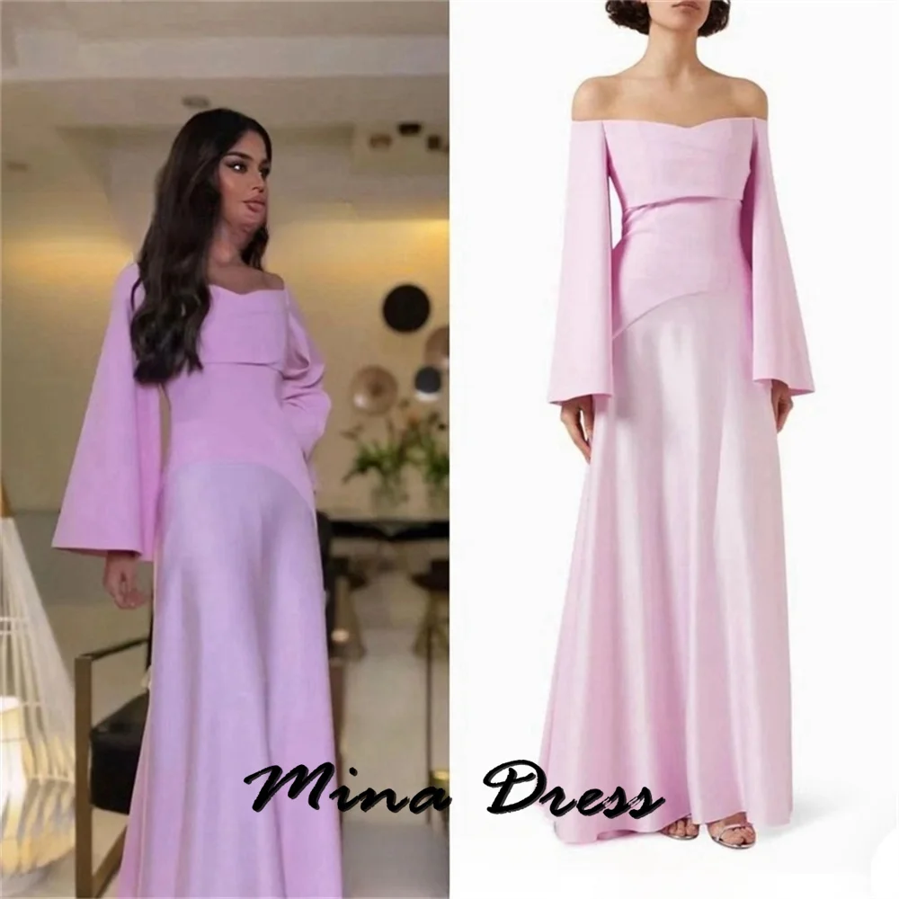 Mina Customized Two-piece Set Evening Dresses Woman Elegant Dresses for Women Gala Party Dress Long Sleeves Ball Gowns Prom 2024