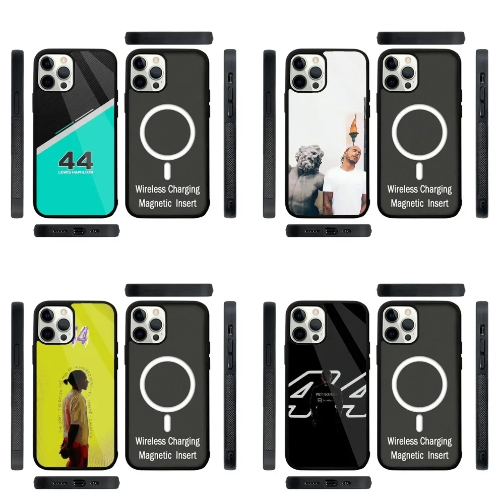 

L-Lewis H-Hamilton 44 Phone Case Strong Magnetic For IPhone 15,14,13,Pro,Max,Plus,11,12,Mini For Magsafe Wireless Charging