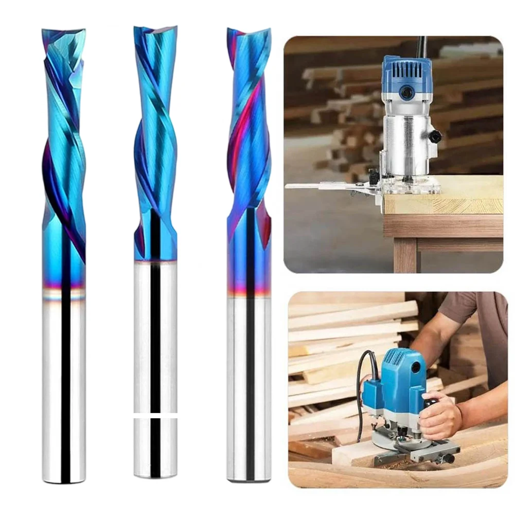 

Концевая фреза, 2-зубая фреза вверх/вниз, спиральная фреза, 6,35 мм, твердосплавная фреза, фреза с ЧПУ, точные канавки, слоты