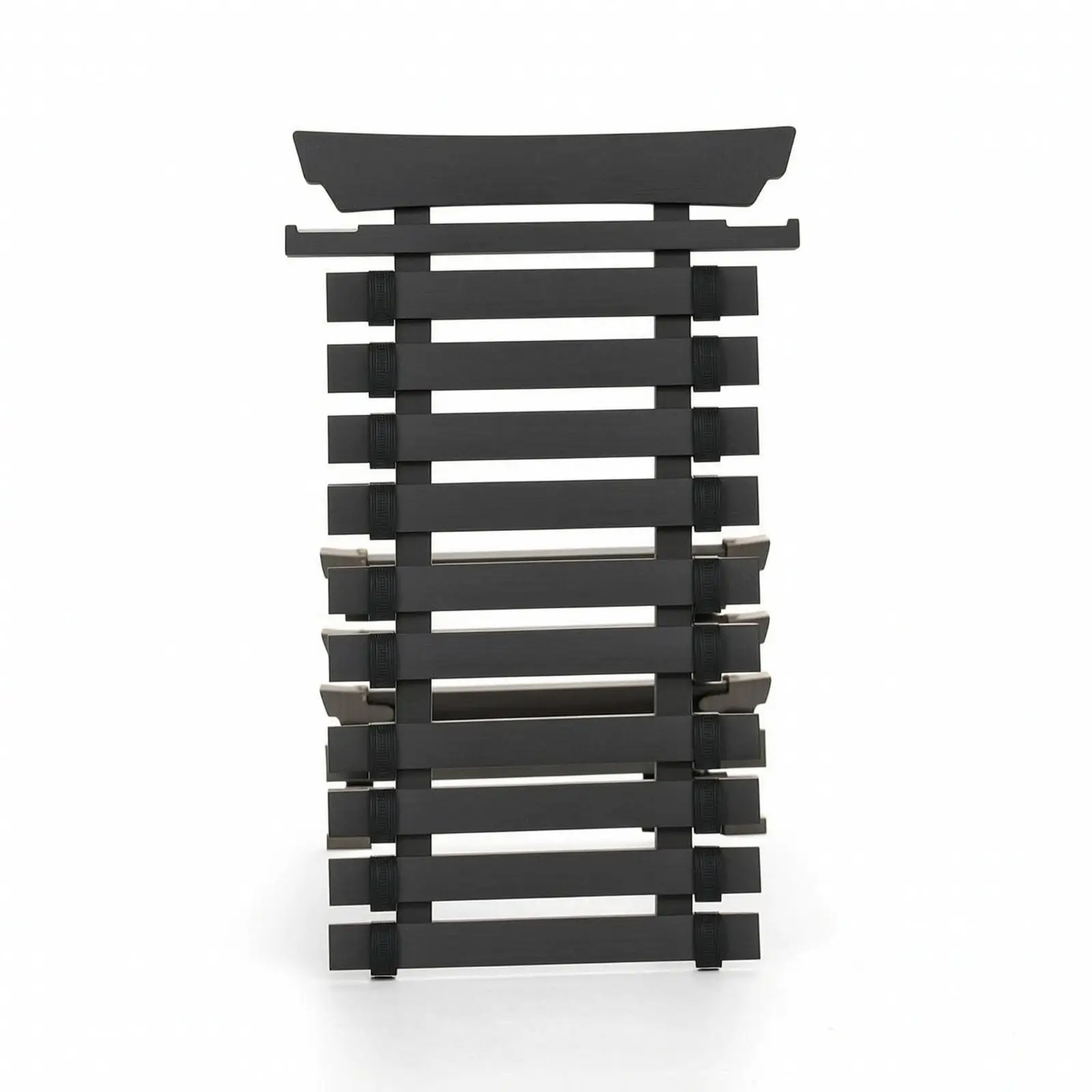 Fighting Arts Arts Belt Display Rack with Medal Hanger Wall-Mounted Belt Display Holder with Medal Rack Matte Black for Karate