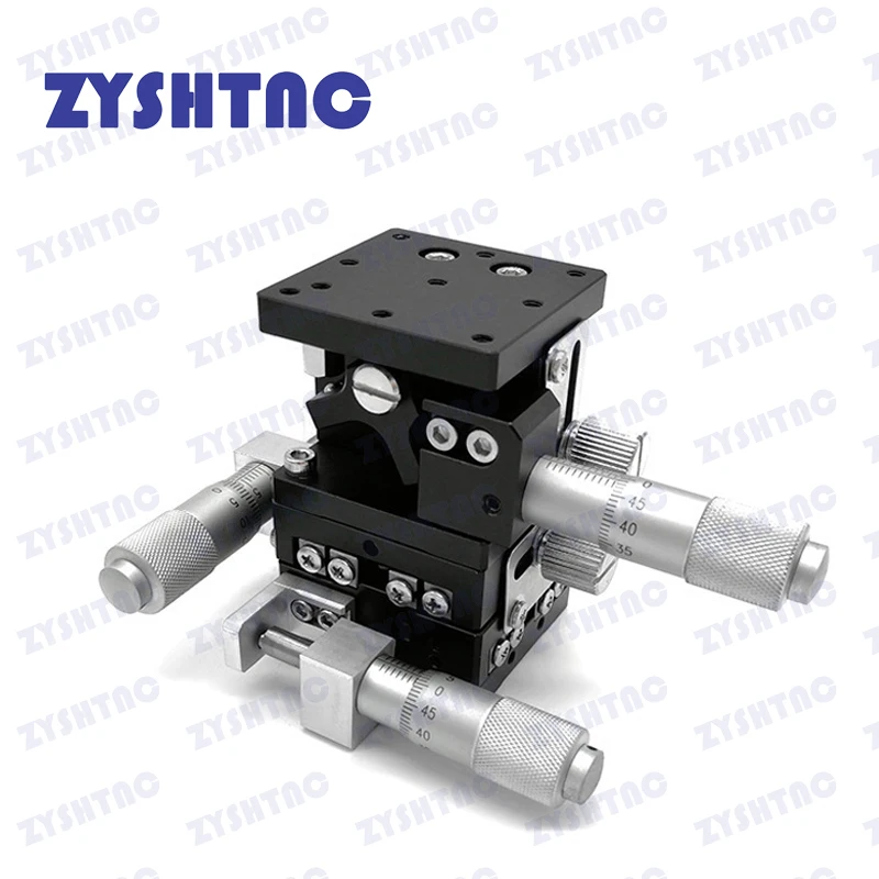 Imagem -02 - Estação de Corte Xyz-axis Plataforma de Deslocamento Manual Estágio Linear Mesa Deslizante Xyz60-lm Ld40 60 80 90 125-rm 40x40 mm 60x60 mm