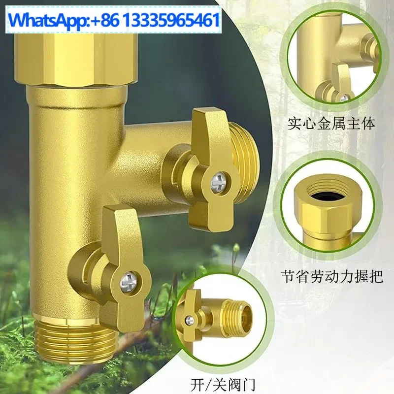 

2Pcs Garden Hose Dispenser, 2-Way Heavy Duty with Extended Handle, Outdoor Faucet Dispenser Faucet Dispenser