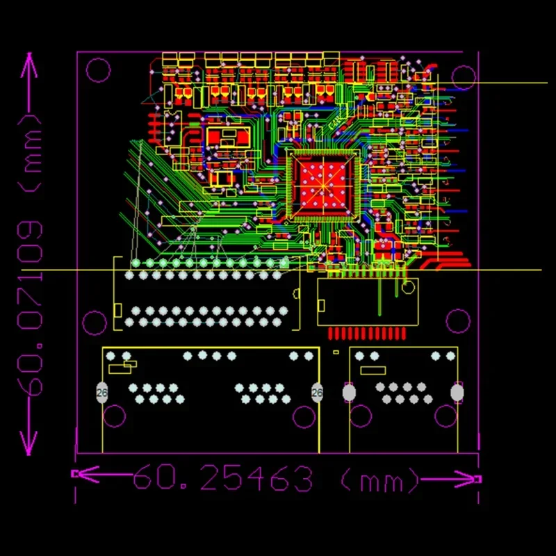 Le module de commutation Gigabit à 3 ports est largement utilisé dans la ligne LED, 5 ports, 10 m, 100/1000 m, port de contact, mini module de commutation, carte mère PCBA