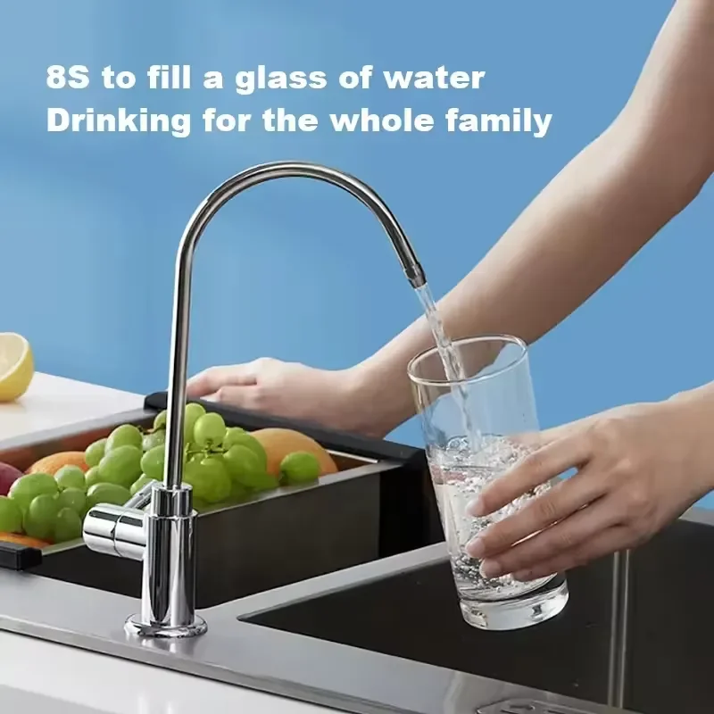 Hikins 600GPD Direct Flow Reverse Osmosis RO Drinking Water Filtration Purifier System