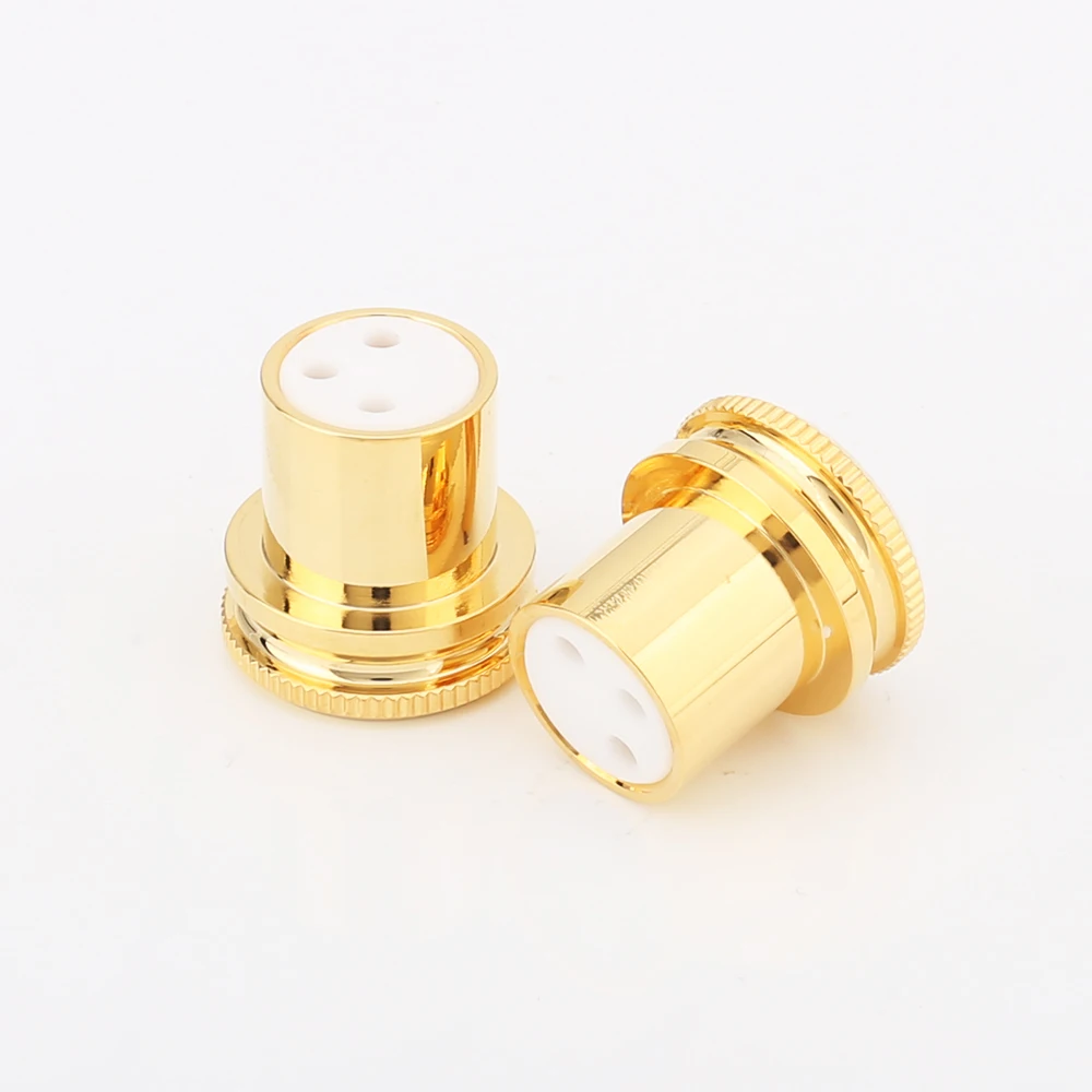 Tappo antirumore HI End tappi XLR in rame placcato oro XLR Protect Cap 3pin XLR tappi antirumore femmina