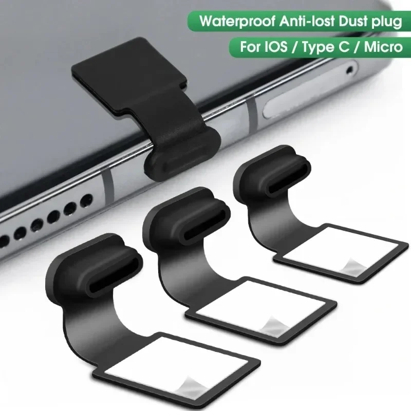 2/1 szt. Osłony przeciwpyłowe do telefonu Apple iOS typu C Micro USB