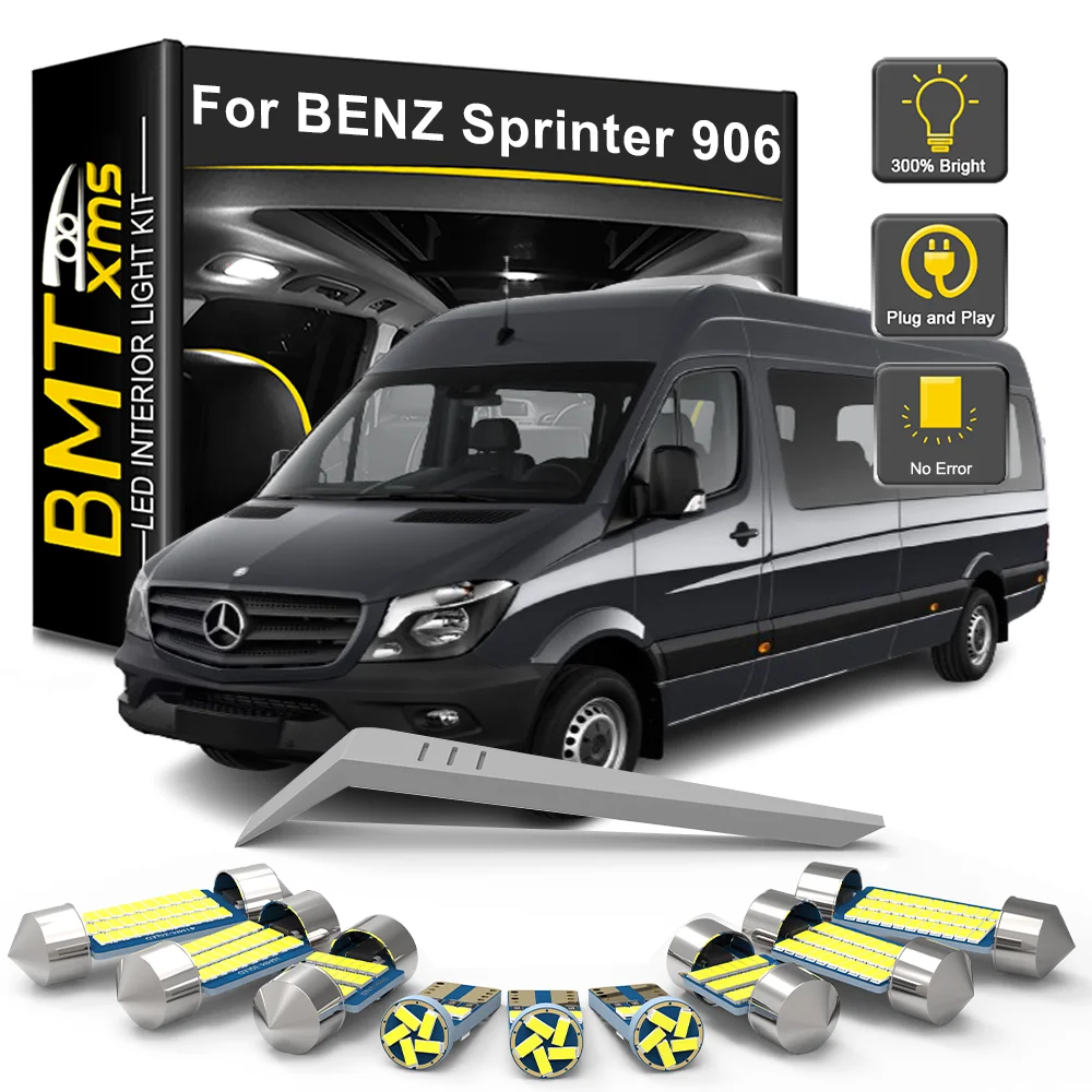

BMTxms Canbus For Mercedes Benz Sprinter 906 2006-2010 2011 2012 2013 LED Interior Light Dome Map Indoor Lamp Kit Accessories