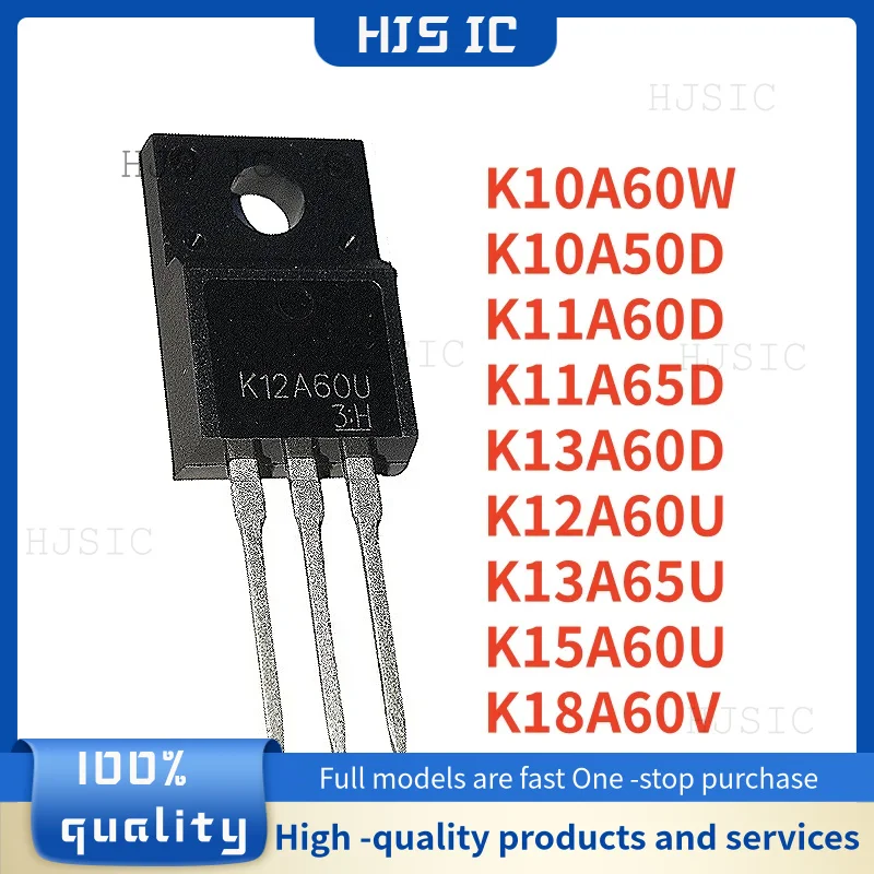 10 Uds nuevo K10A60W K10A50D K11A60D K11A65D K13A60D K12A60U K13A65U K15A60U K18A60V TO-220F MOSFET
