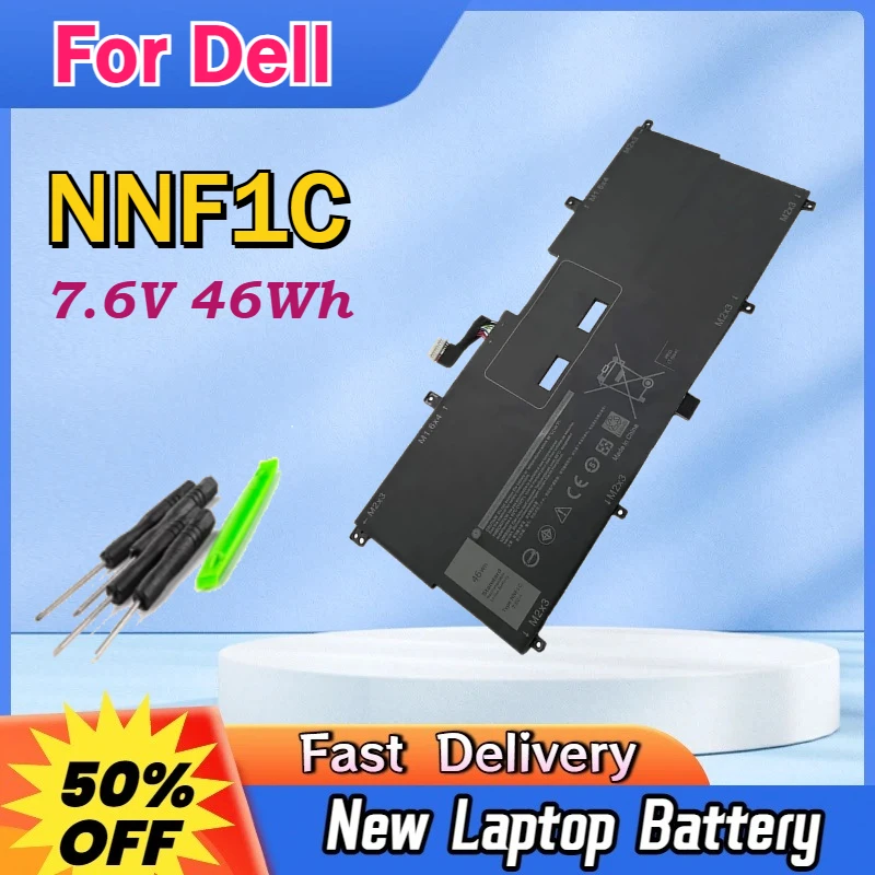 

NNF1C HMPFH Laptop Battery 7.6V 46WH For Dell XPS 13 9365 XPS13-9365-D1805TS D1605TS N003X9365-D1516FCN NP0V3 P71G P71G00