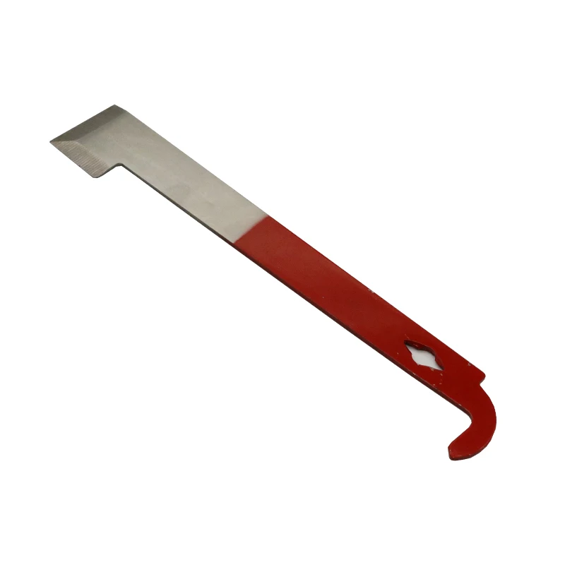 Beekeeping Equipmentc Red 26.5cm Stainless Bee Hive Tool Frame Lifter and Scraper J Shape Hook Beekeeper Tool Scraping Knife