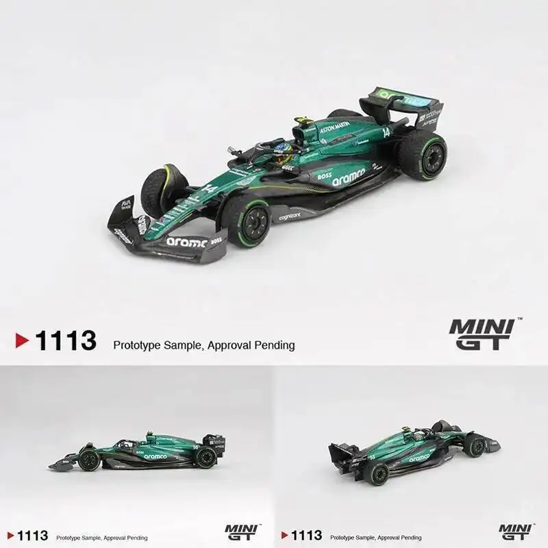 

Предпродажа MINIGT 1113 1:64 Aston Martin AMR24 # 14 Фернандо Алонсо 2024 F1 2024, коллекция канадских игр, литая под давлением модель автомобиля