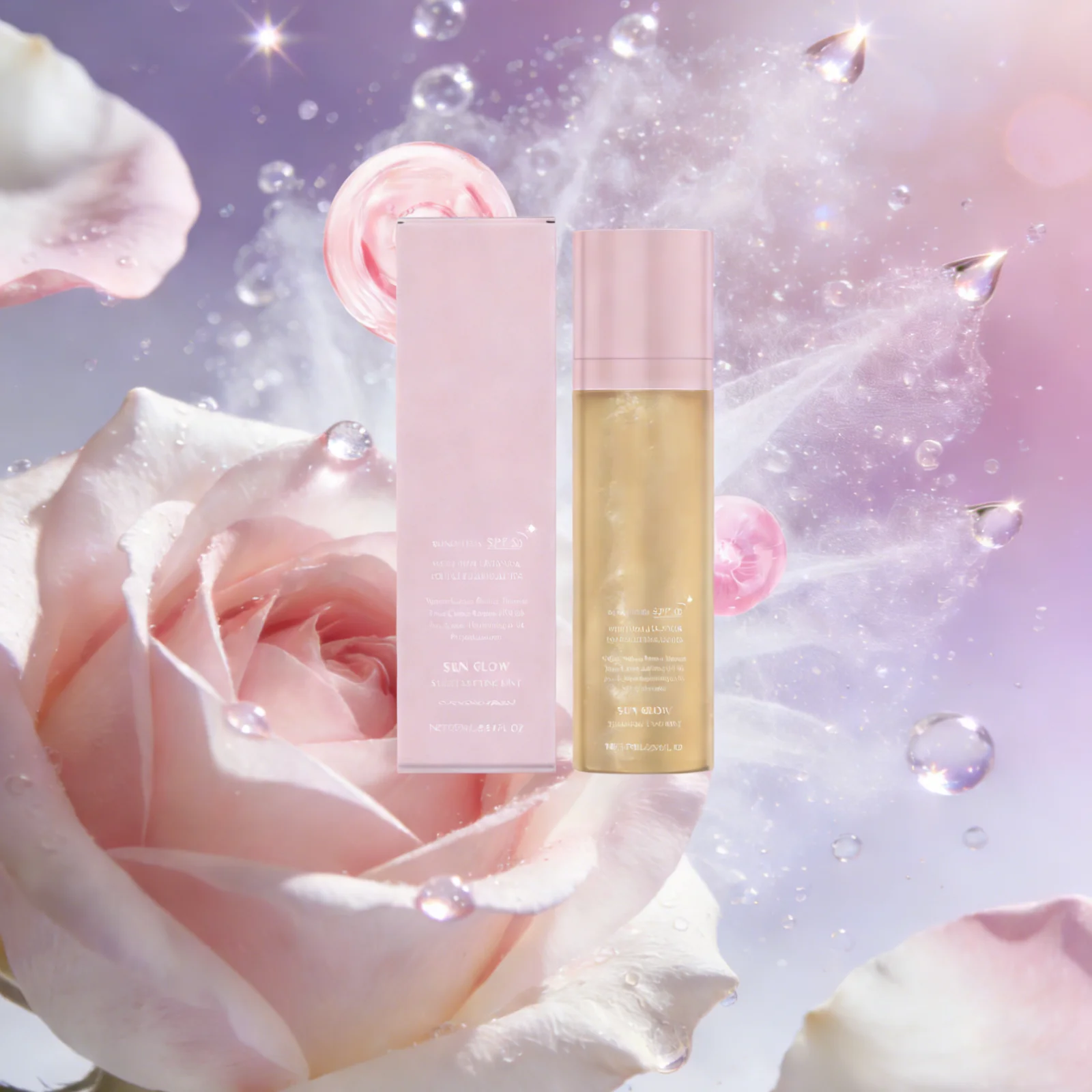 إعداد رذاذ للمكياج مقاوم للماء واقية من الشمس Spf 50 توهج الجلد ترطيب حمض الهيالورونيك الترطيب العميق الوجه ضباب رذاذ 75 مللي