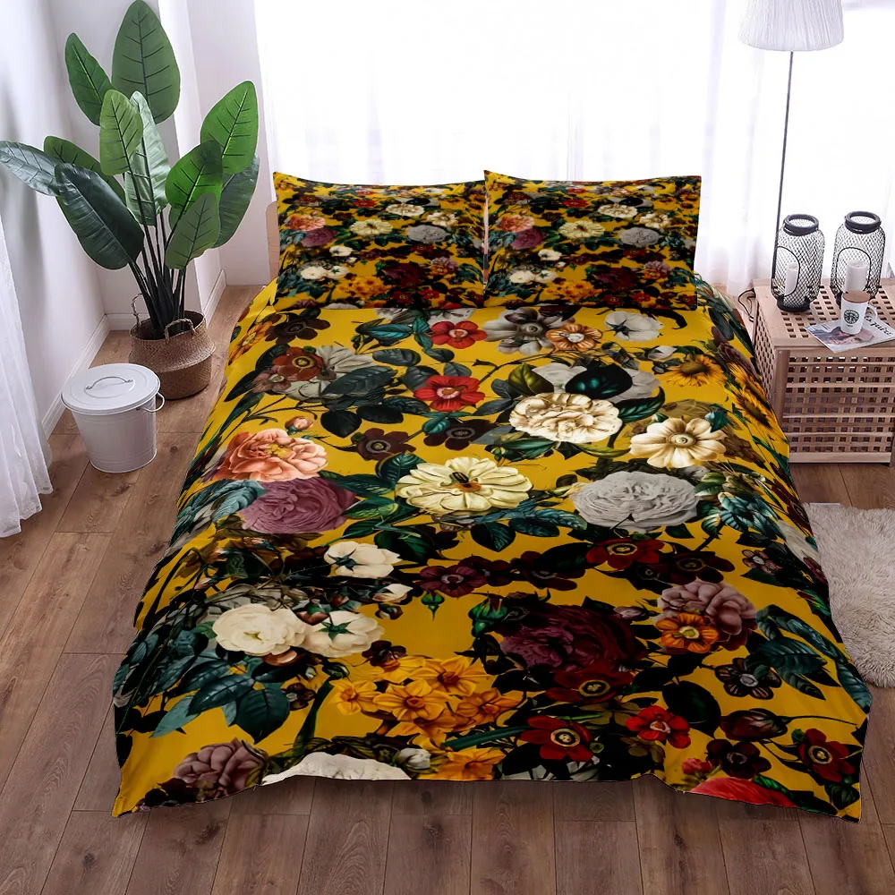 

Exotic Garden Bedding Set King Queen Twin Single Size Duvet Cover Pillow Cases Bed Linen Set