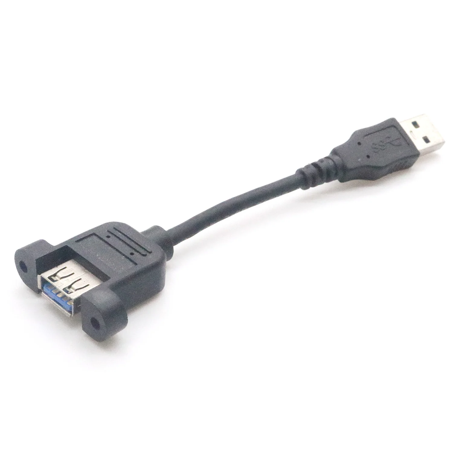 

USB 3.0 Type A Male to A Female Extension Charging Data Transmission Cable with Panel Mount Screw For Keyboard Mouse Flash Drive