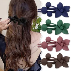 Multiple Styles New Fashion Simple Flower Frosted Flower Duck Beak Clip Hairpin Barrette for Women Girl Accessories Headwear