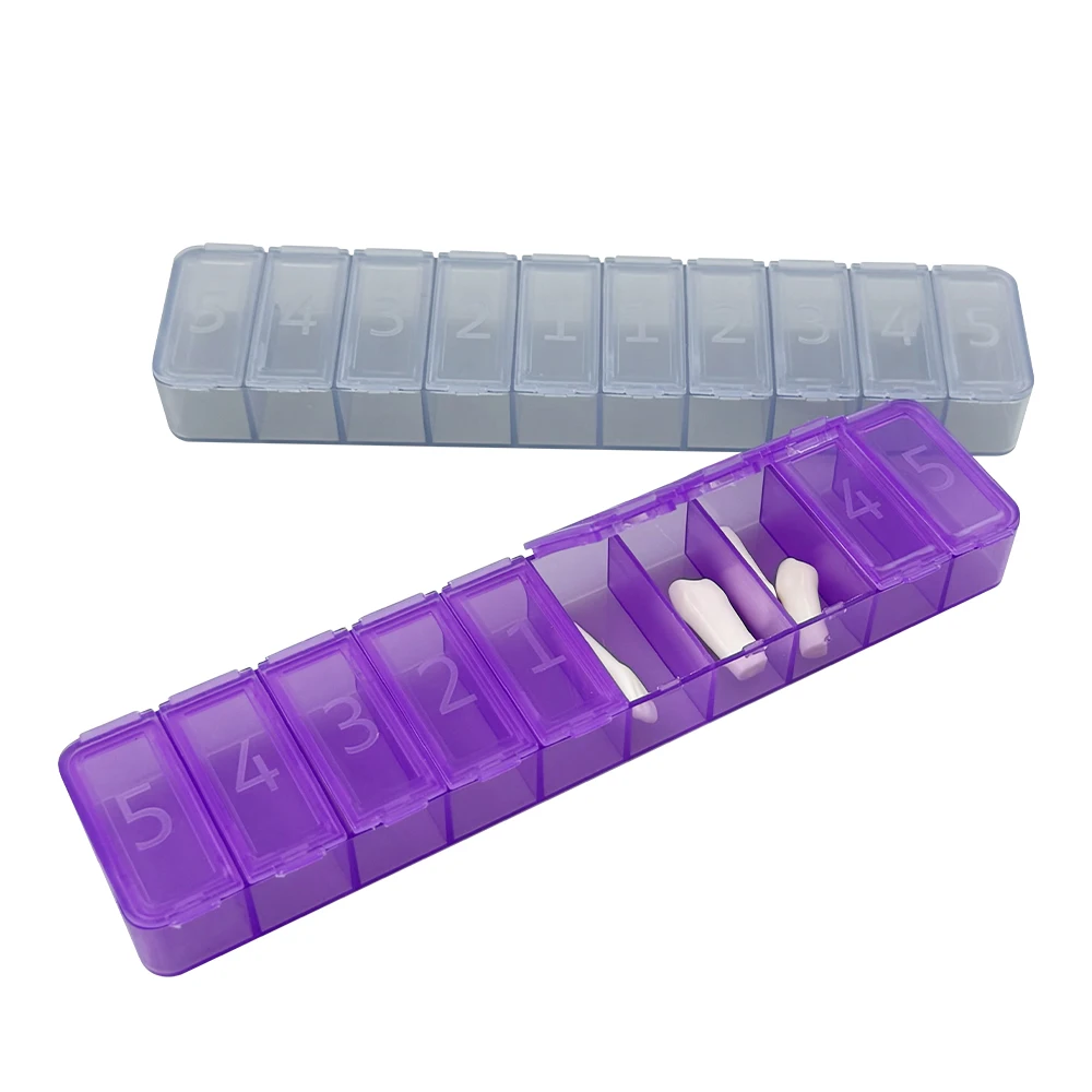 10 Slots Dental Bracket Storage Box Portable Gridding Dental Granule Bracket Storage Box Medicine Box Dental Tools
