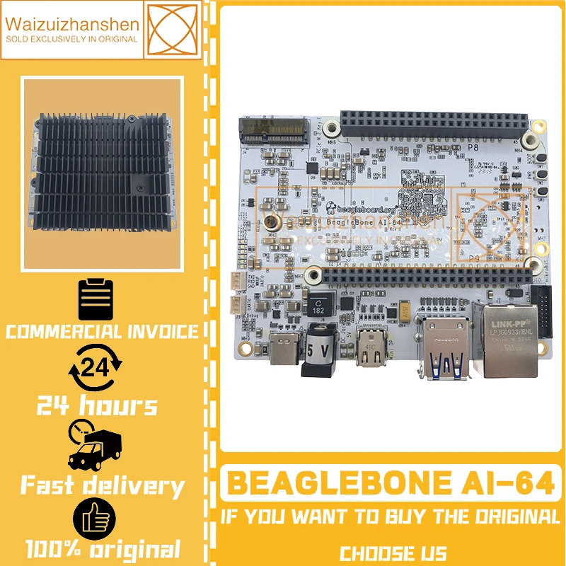 1PCS/lot! Original binding BEAGLEBONE AI-64 BEAGLE TDA4VM ARM Cortex-A72 development board ON STOCK