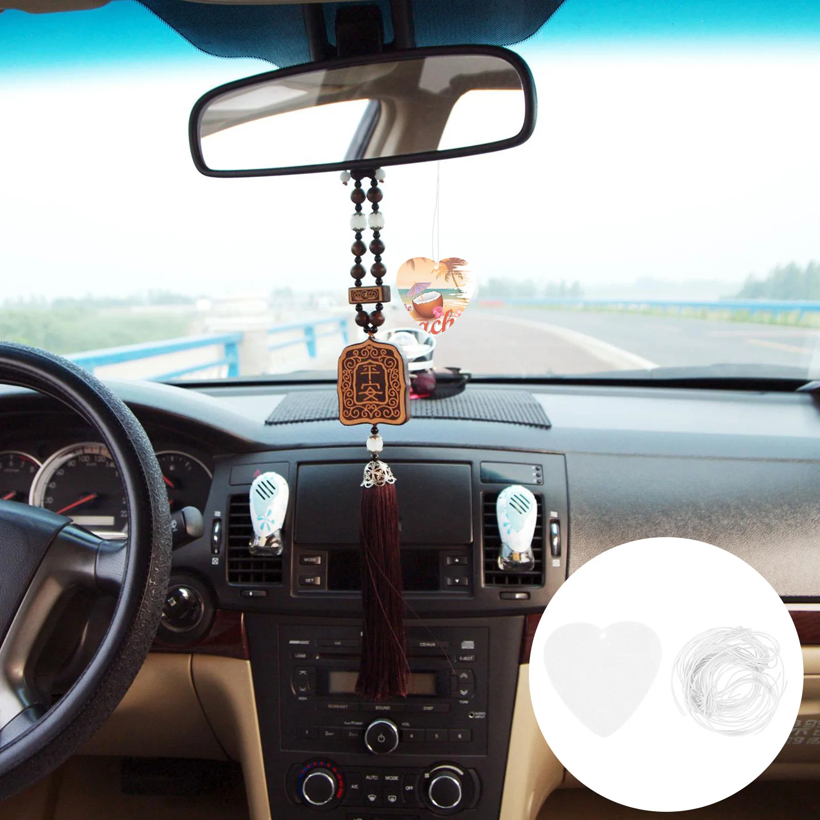 

1 set 1 Set Heart Shape Felt Sublimation Air Freshener Sheets Diy Craft Kits For Car Home Office Blank Air Freshener Sheets For