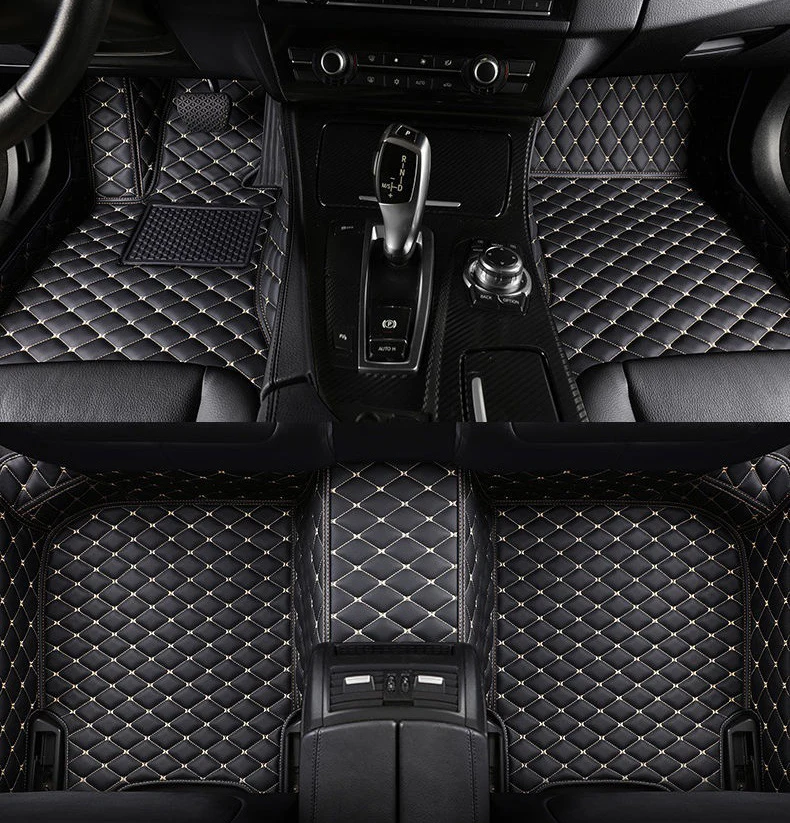 Custom Car Floor Mats for Citroen ALL Models DS3 Xsara C-Elysee C4 Aircross C4 Picasso C5 C6 Interior Accessories CarpetLeather