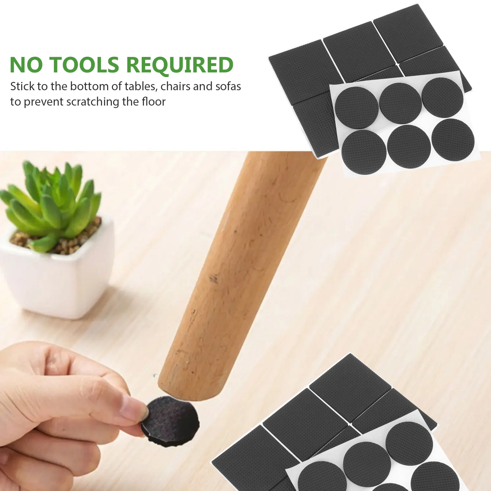 

36Pcs Chair Leg Pads Anti Skid Furniture Protector Mat Heavy Duty Floor Protection for Bed Post Table Legs Silent Mute Moving