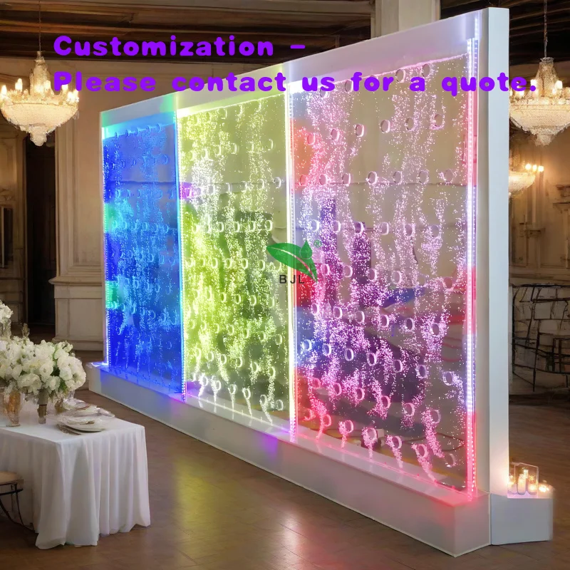 

custom.Custom Indoor LED Lighted Fountains Bubble Panel Wall Background Wedding Backdrop Decoration