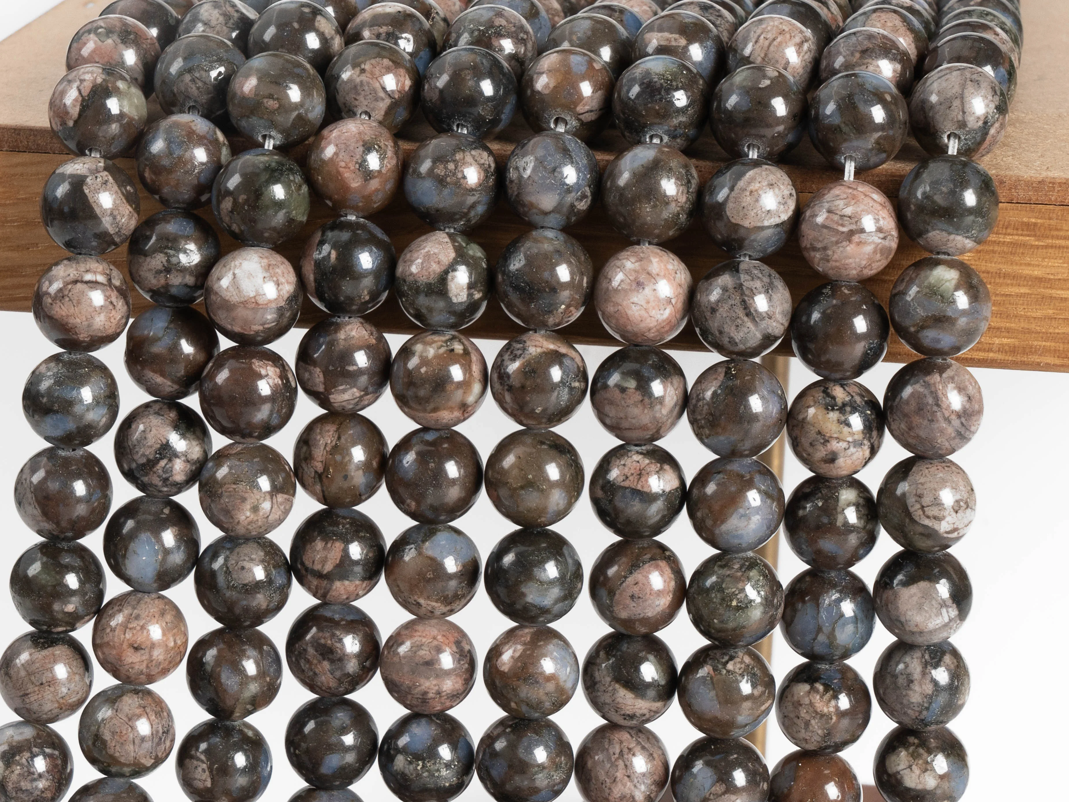 Natural stone Llanite Blue Quartz Mixture Beads GradAAA Gemstone LooseBeads Round shape Size Options 6/8/10mm for Jewelry Making