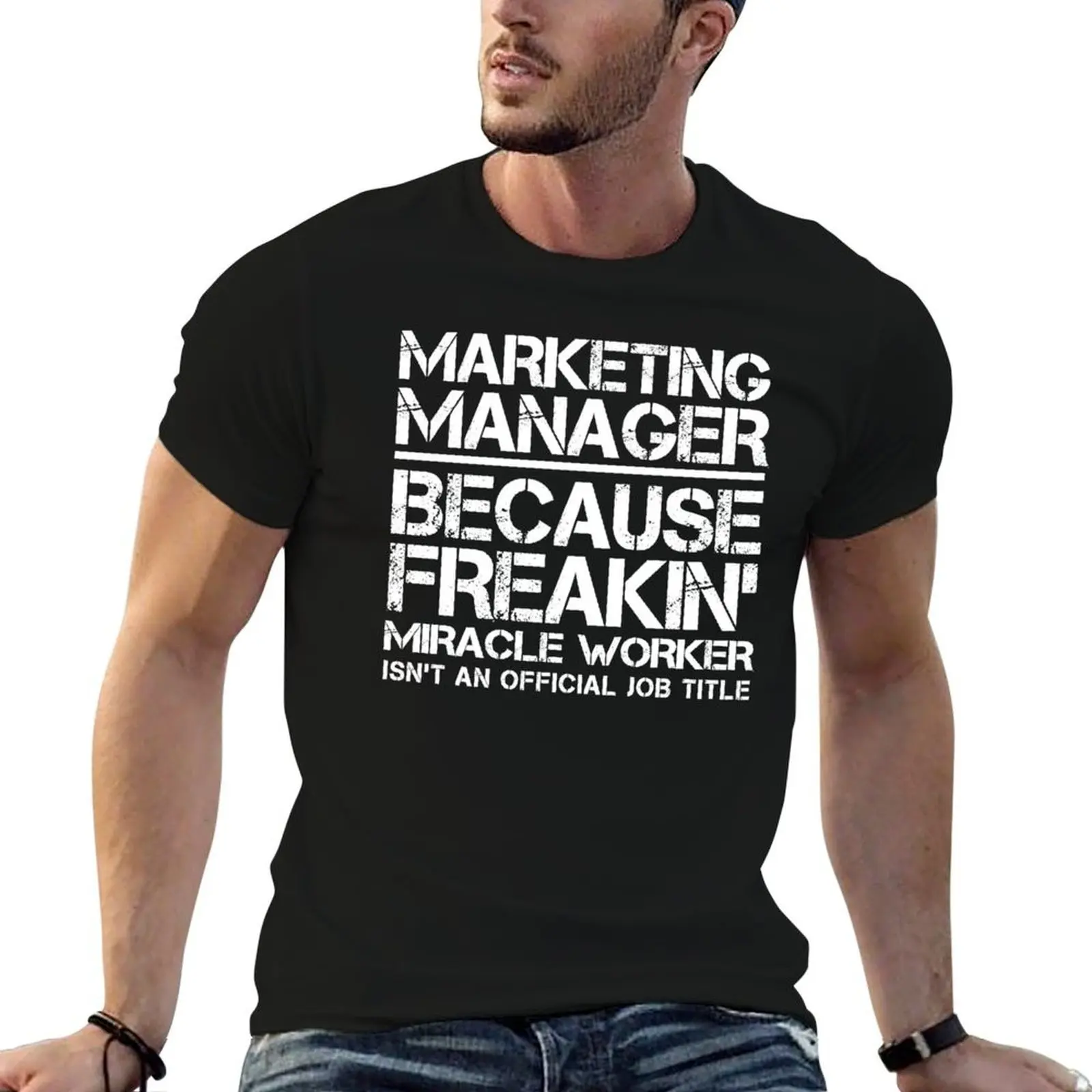 T-shirt pour homme Marketing Manager Miracle Worker, ultra doux et respirant