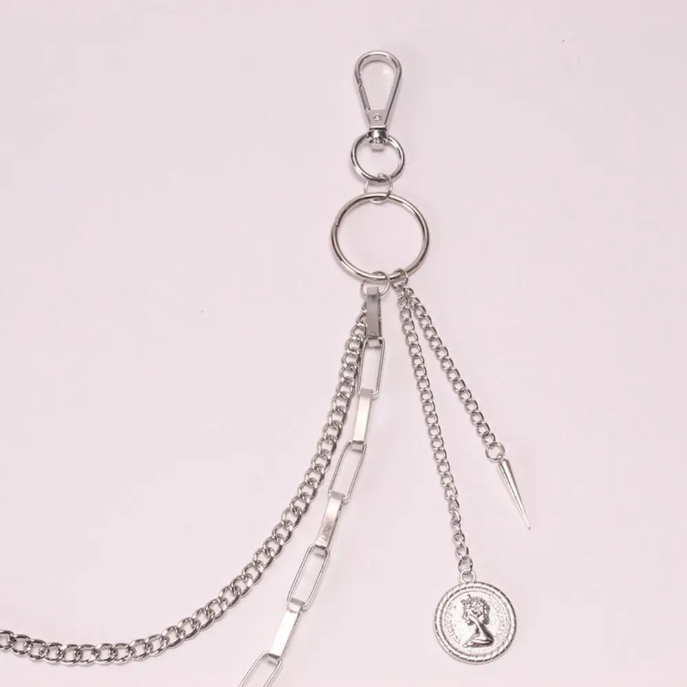 Gift Double Layer Multi-layer Five-pointed Star Jeans Chain Female Belt Chain Metal Waist Chain Hollow Cross Punk Pants Chain
