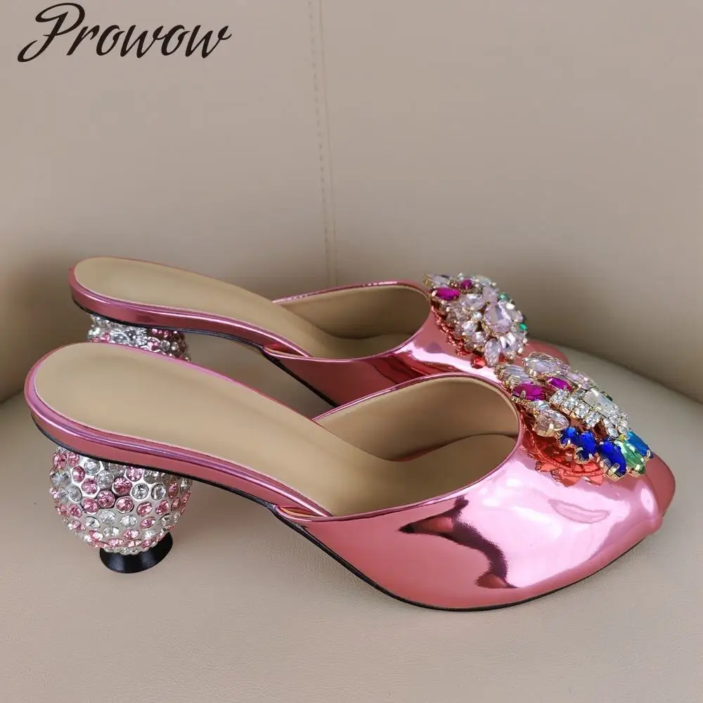 

Модные тапочки со стразами и круглой головкой, женская обувь Zapatos Mujer