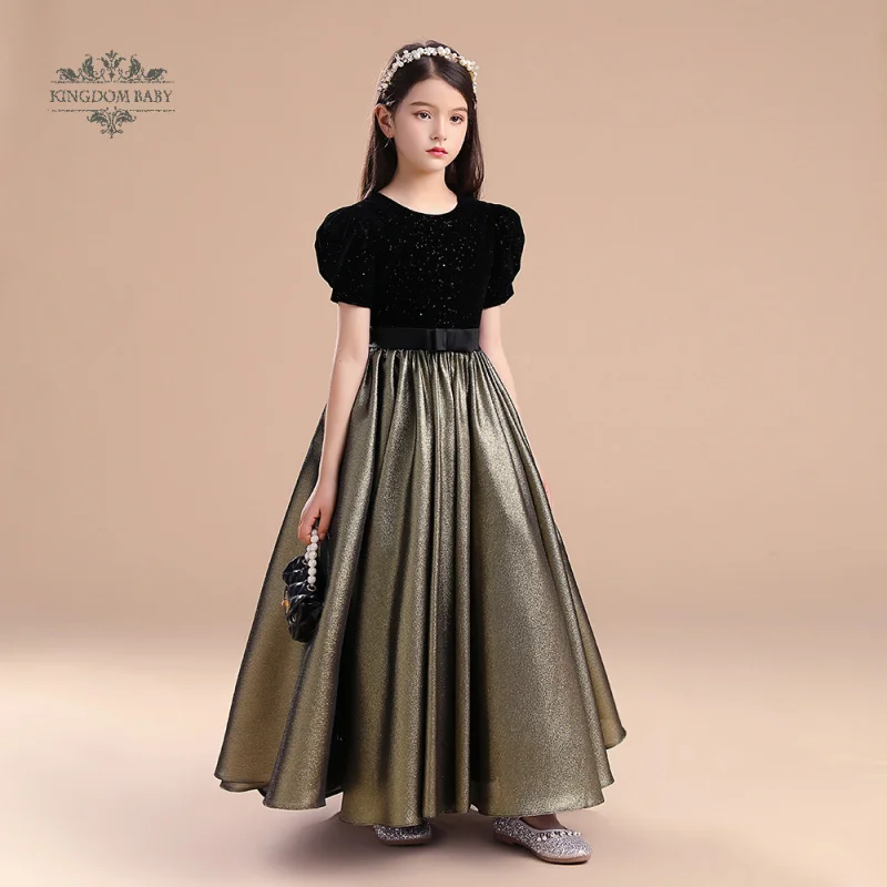 

Children's Formal Dress2025Girls' Princess Dress Piano Performance Dress Host Performance Costume Student Choir Orchestra