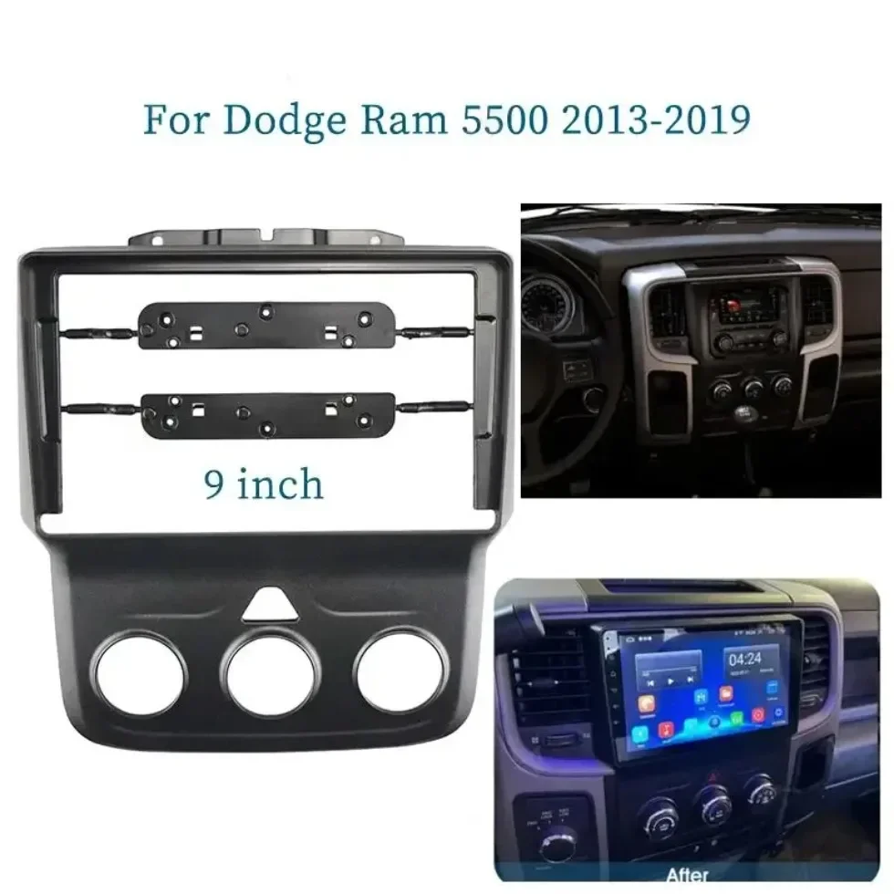 

9-дюймовый автомобильный каркас для Dodge RAM 2012-2018, адаптер, Canbus Box декодер, Android радио, аудио, комплект панели приборной панели